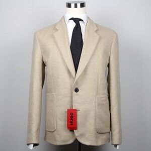 Hugo By Hugo Boss Men's‎ Beige Wool Modern Kian Sport Coat Jacket 40R E091388